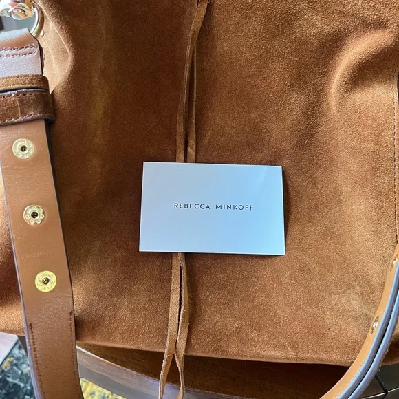 Rebecca Minkoff Whiskey Equestrian 
Darren Studded Suede Leather Shoulder Bag - Picture 16 of 16